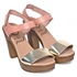 Almatrichi 35201150006 Nicole ""No Pain"" Platform Heel Sandals for Women - 41 EU, Tan/Gold