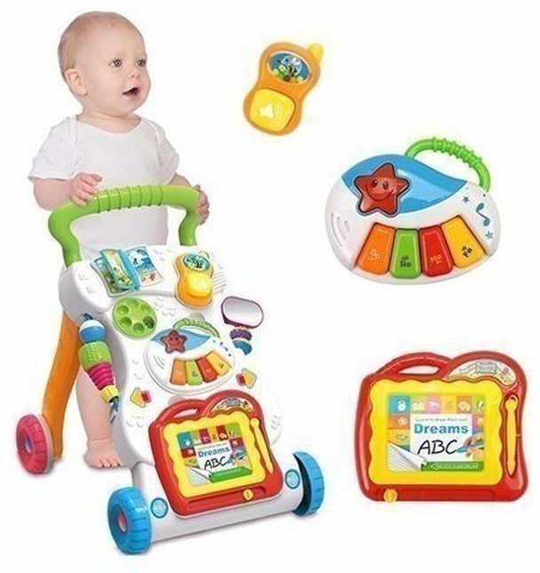 Baby Sit-to-Stand Walking Learning Trolley With Music