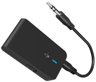 Bluetooth 5.0 Transmitter and Receiver, 3-in-1 Wireless Bluetooth Adapter, 3.5mm Bluetooth Audio Adapter for TV, PC, Headphones, Car Sound System, Speakers, Mini Portable, Low Latency(Black)