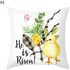 Generic Pillowslip Easter Decorations Square Linen Throw Pillowcase