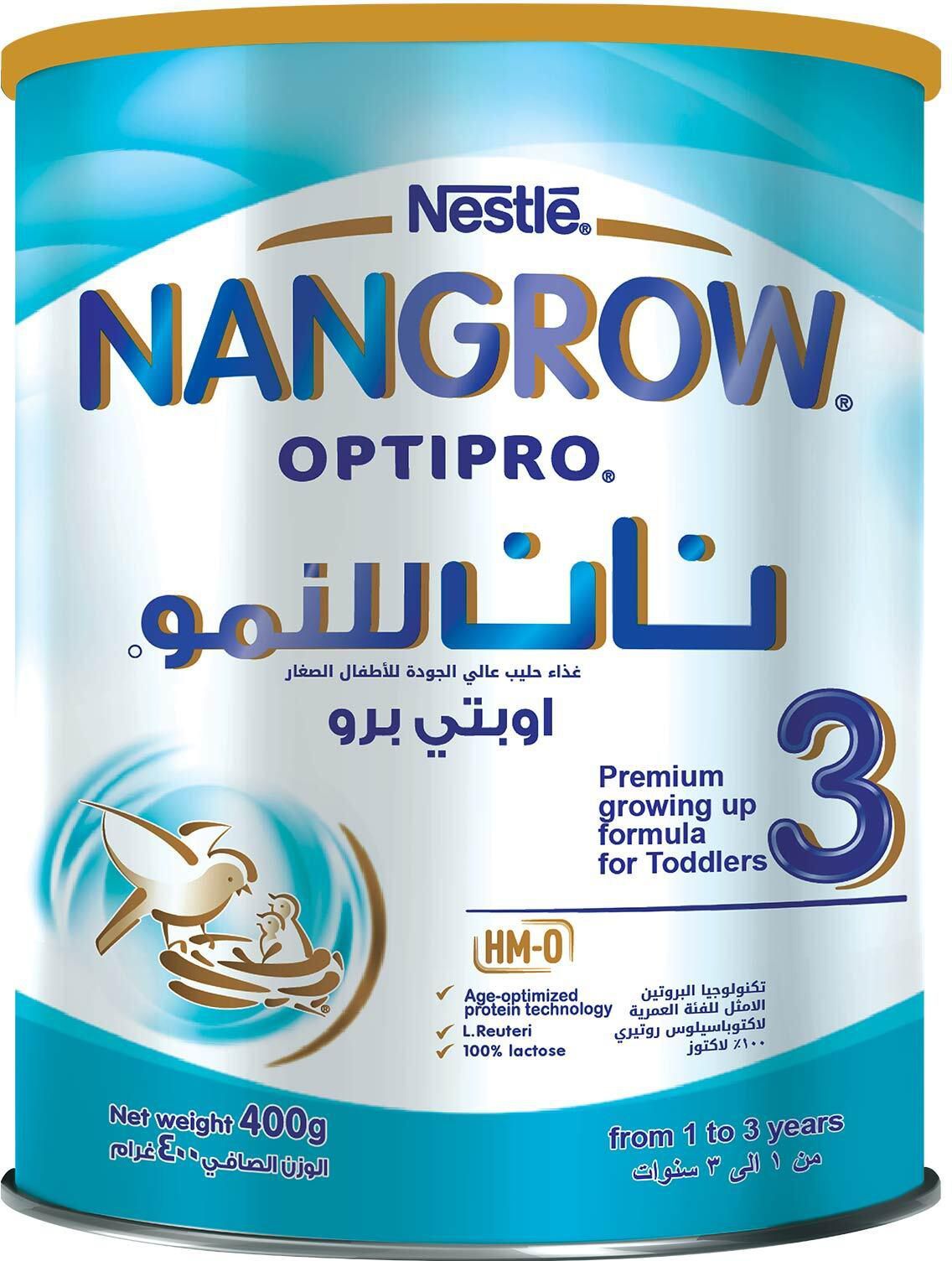 Nestle Nangrow 3 Optipro Growing Up Milk Powder - 400 gram