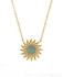 Necklace Sun Blue - Plated Gold & Rhodium Plated