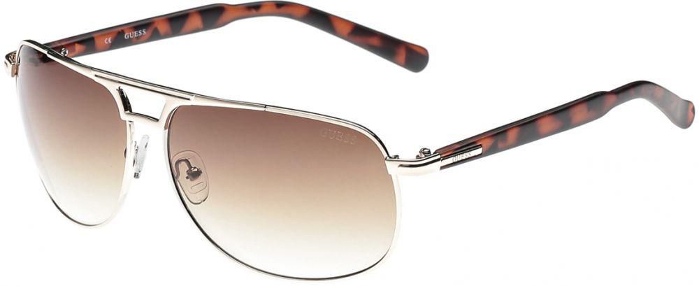 Guess Aviator Men's Sunglasses  - GUF 125 GLD-34 - 64-12-140