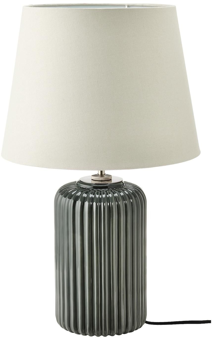 SNÖBYAR Table lamp - grey-turquoise ceramic/grey 52 cm