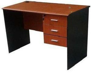 4 feet Office Table with 3 Drawers-Cherry-BLKL