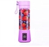 one year warranty_Outdoor Portable USB Mini Electric Fruit Juicer Handheld Smoothie Maker Blender Juice Cup 380ml Purple3509