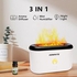 Flame Humidifier Aroma Diffuser,300ml Flame Aroma Diffuser,Fire Humidifier,Essential Oil Diffuser with LED Night Light & Waterless Auto-Off Protection for SPA, Home,Yoga,Office-Super Quiet