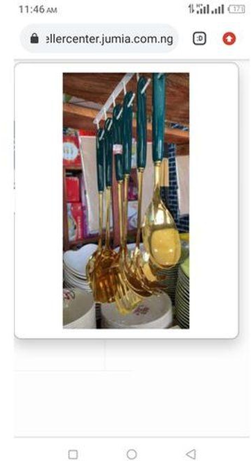 Spoon, Non-Stick Spoon Set -6pcs,Gold Cooking Spoon