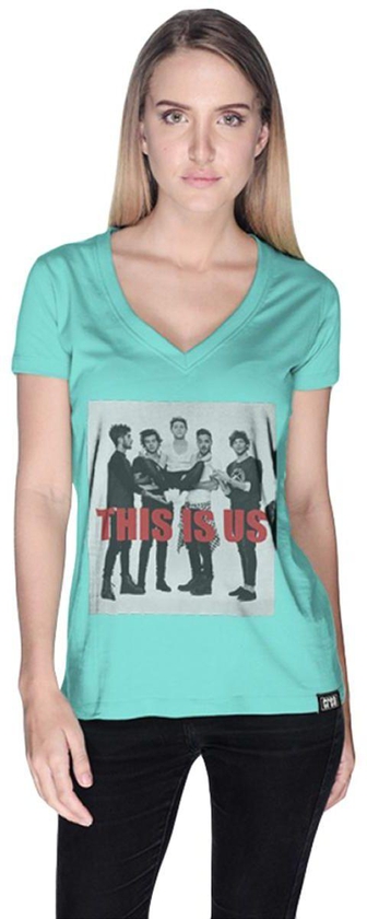 Creo This Is Us Movie Poster Printed T-Shirt for Women - M, Green