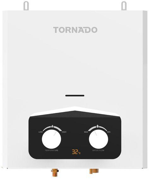 Tornado GH-6SN-W Digital Gas Water Heater Without A Chimney - 6 Litre - White