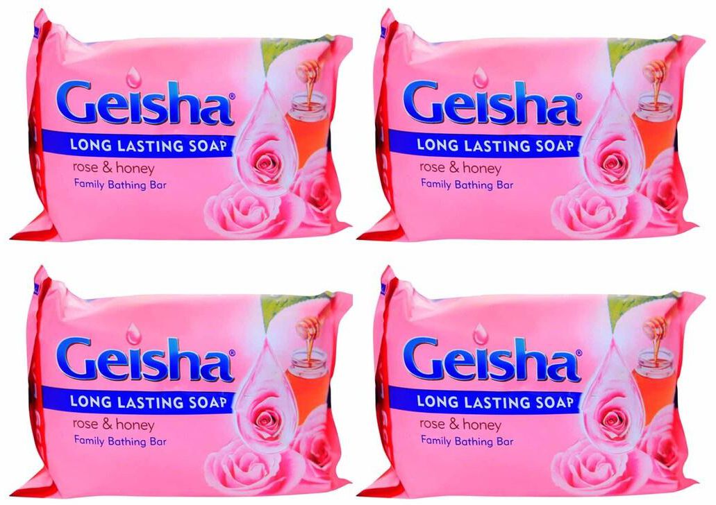 Geisha Rose &amp; Honey Soap 125G X 4