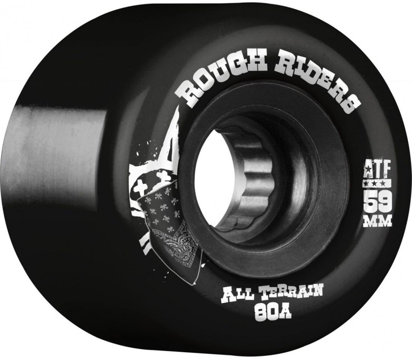 Bones Rough Riders 59mm Black All Terrain Formula Wheels