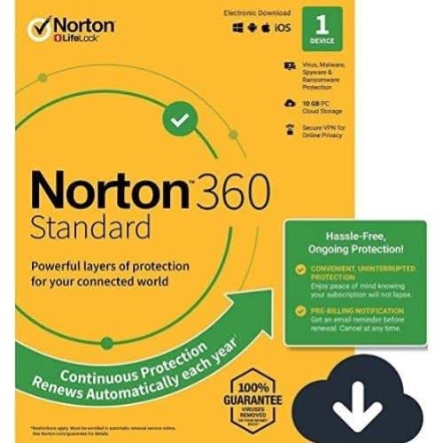Norton 360 2021 License -1 Year For 1 Pc-mac