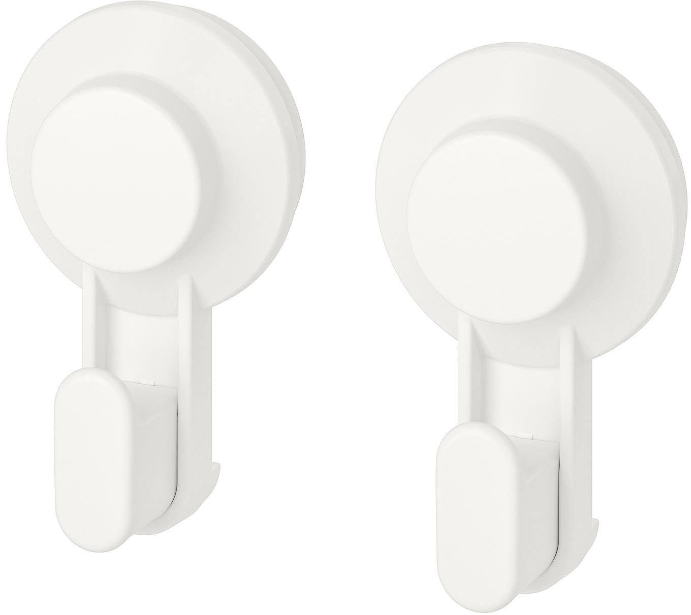 TISKEN Hook with suction cup - white