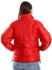 Everest Slash Pockets Long Sleeves Puffer Jacket - Red