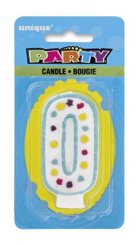 Party numeral candle 0