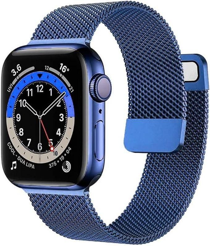 Magnet Band Compatible With Apple Watch 41mm/40mm/38mm, Stainless Steel Watch Band For IWatch Series 1/2/3/4/5/6/7/SE 2 By Ten Tech – Blue