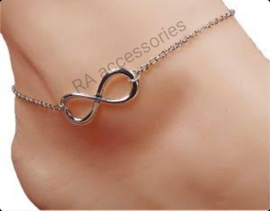 RA accessories Women Infinity Anklet With Silvery Chain