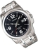 Casio Men's MTP-1314D-1A Silver Stainless-Steel Quartz Watch With Black Dial