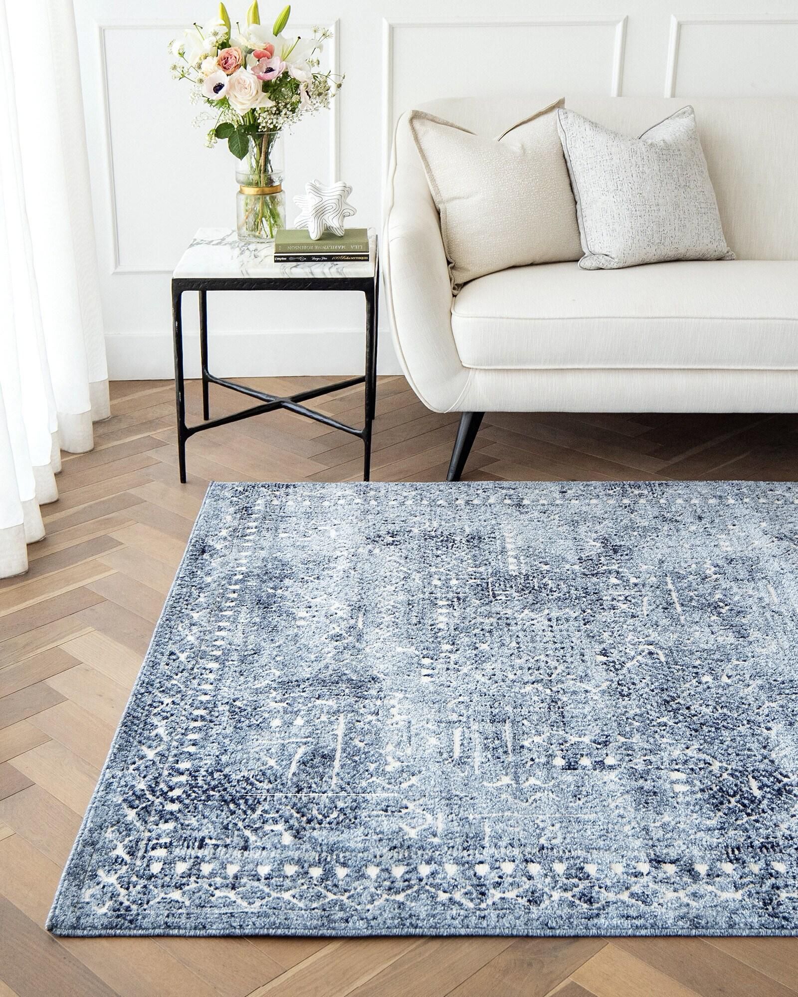 Renzo Ashton 180 x 120 cm Carpet Knot Home Designer Rug for Bedroom Living Dining Room Office Soft Non-slip Area Textile Decor