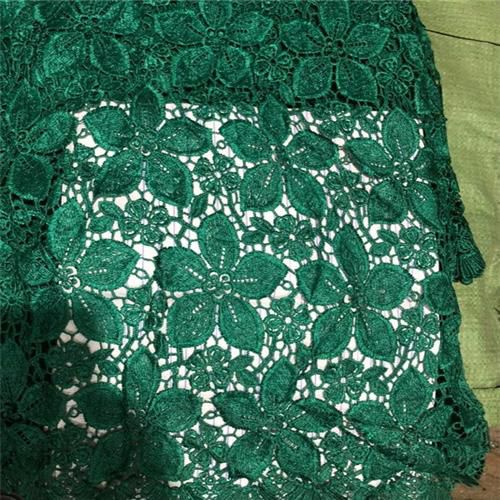 Lace Material - Green Cord Fabric