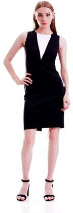 Round Neckline Back Tie Fastening Midi Dresses - size: S (Black)