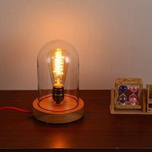 Desk Retro Lamp, Wooden Vintage Table Lamp Decorative Night Lamp By Daamudi