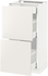 METOD / MAXIMERA Base cab with 2 fronts/3 drawers - white/Veddinge white 40x37 cm