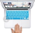 Coosybo 13" Air Skin, EURO Type Danish Silicone Keyboard Cover For 2008-2015 Macbook 13.3" 15" Pro Reitna/Imac G6, Light Blue