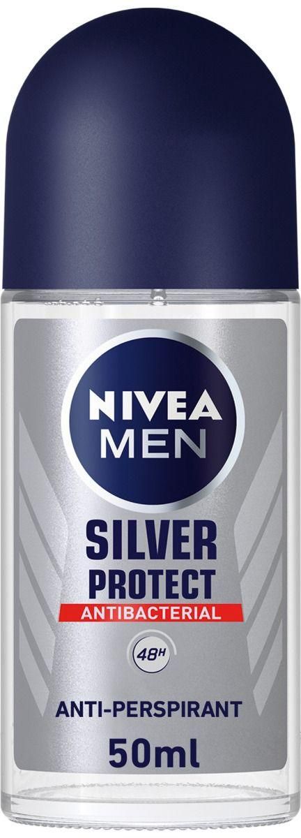Nivea, Roll-On Deodorant, Silver Protect, for Men - 50 Ml