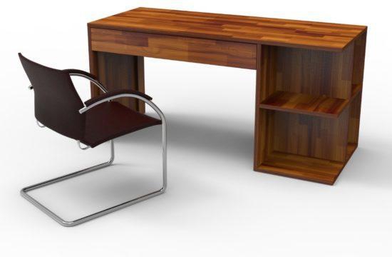 Giselle series office table - Teak - HDF \/ Teak \/ L120 x W60 x H75cm