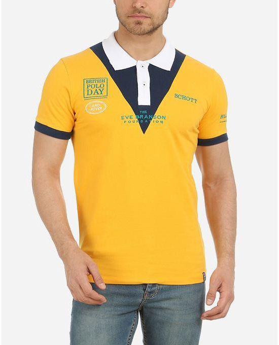 Voiki Team Stitched Polo Shirt - Mustard
