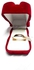 Fashion Red Teddy Shaped Velvet Ring Box