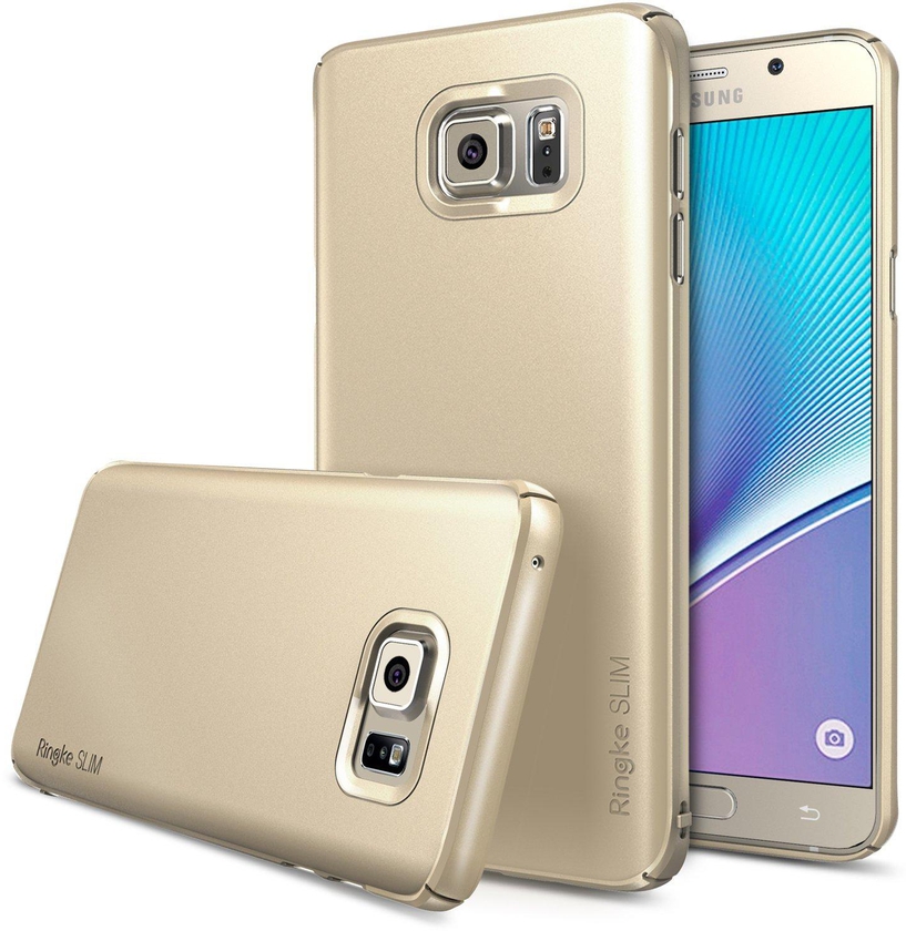 Rearth Ringke SLIM Premium Dual Coated Hard Case for Samsung Galaxy Note 5 - Royal Gold