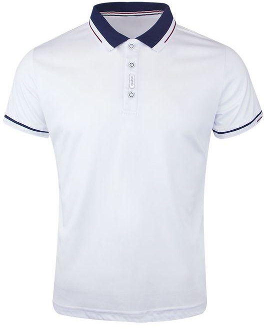 Mens Formal Shirts Casual Round Neck Short Sleeved T-shirt Polos - White