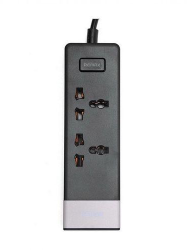 Remax RU-S3 2 Power Socket & 3 USB Charging Adapter - Black