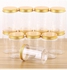 ALSAQER 12 Pieces (680ml) Spice Storage Empty Bottle Refillable Clear Jar/Food Container/Plastic Pet Jars/Cansister Plastic Bottle with Metal Gold Lids