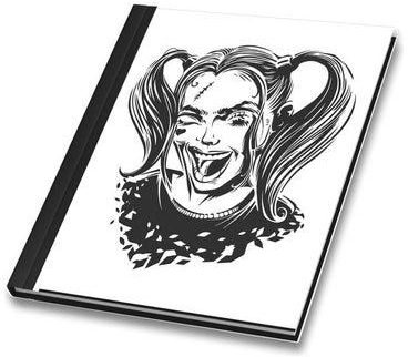 A4 Size Crazy Harley Quinn Face Binded Notebook Multicolour