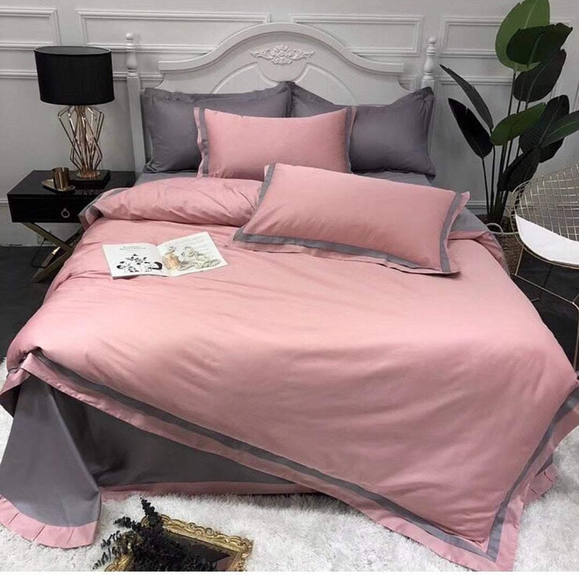 10pc Bedding Set with Duvet covers \u0026 6 pillow cases-Pink - 4 x 6ft