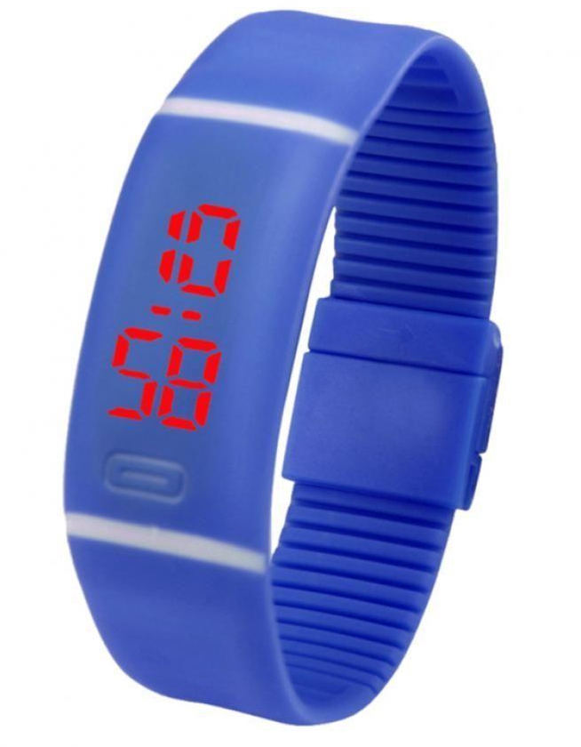 Digital LED Rubber Watch - Blue