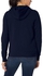 Casual Zipped Hooded Sweatshirt - Navy