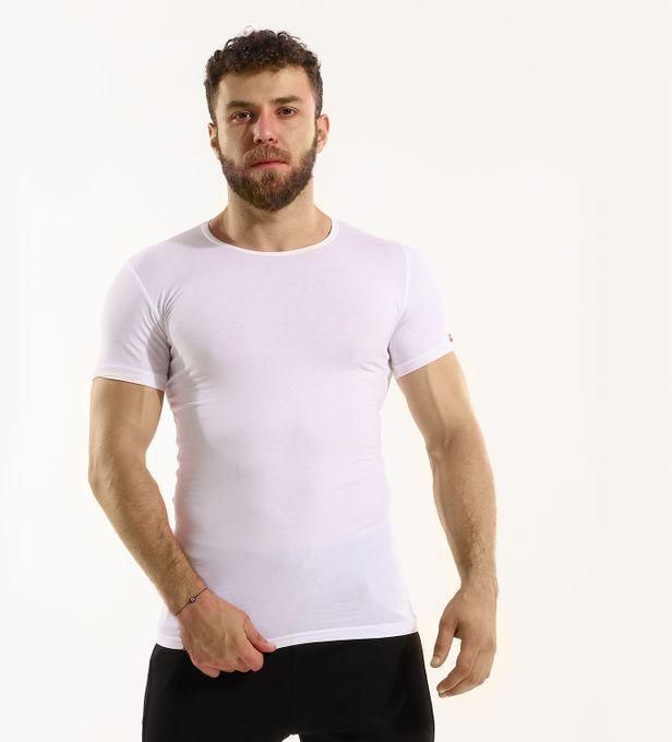 Cottonil Cotton Stretch Comfy SHort Sleeves White Undershirt