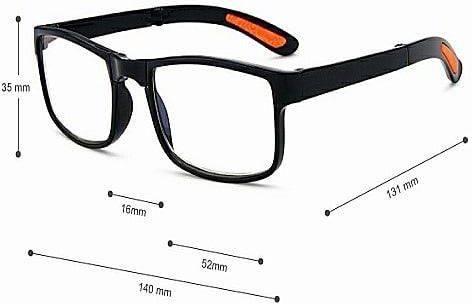 Rectangle Reading Flexible Lightweight Glasses- Black  +2.0