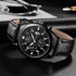 Generic Tectores Fashion Trend Men Luxury Stainless Steel Quartz Military Sport Leather Band Dial Wrist Watch Gift