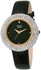 Burgi Women's Swarovski Crystal Watch - Diamond Accented Yellow Gold & Dark Green Leather Strap Watch - BUR199GN - Great for Mother's Day