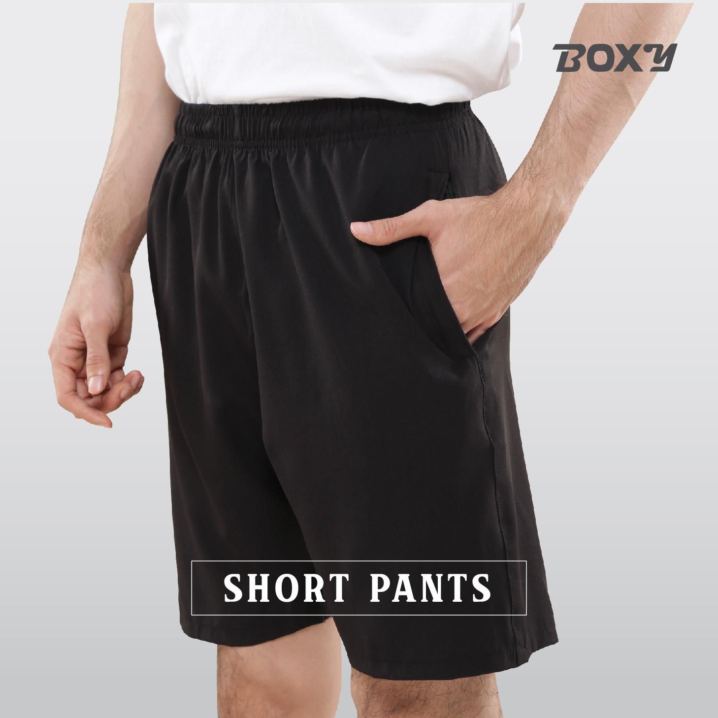 Boxy Athleisure Short Pants - 6 Sizes (Black)
