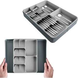Kitchen Expandable Cutlery Drawer Organizer Tray