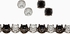 Dolce Giavonna Silverplated Black Sapphire and White Topaz Bracelet and 2 Pairs Earring Set