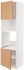 METOD خزانة عالية لفرن/ميكرويف بابين/أرفف - أبيض/Vedhamn سنديان ‎60x60x220 سم‏