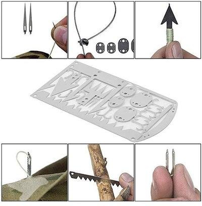 Wild and Emergency Survival Card for Trekking Camping Hunting
